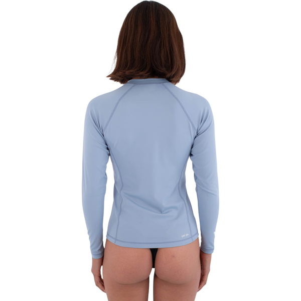 2026 Hurley Womens Long Sleeve Zip Rash Vest WLEU00003 - Spring Breeze